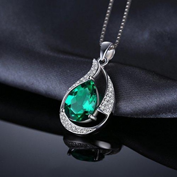 🔥Nano Russian Emerald Pendant - 925 Sterling Silver - Picture 1 of 7